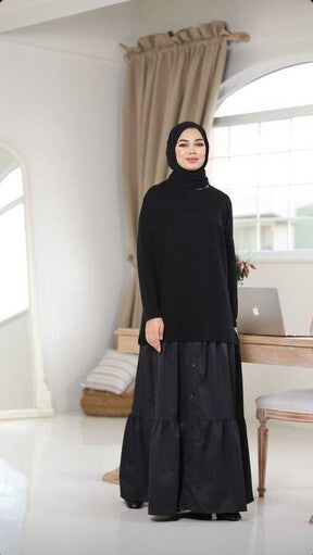 Sweatshirt Dress Black