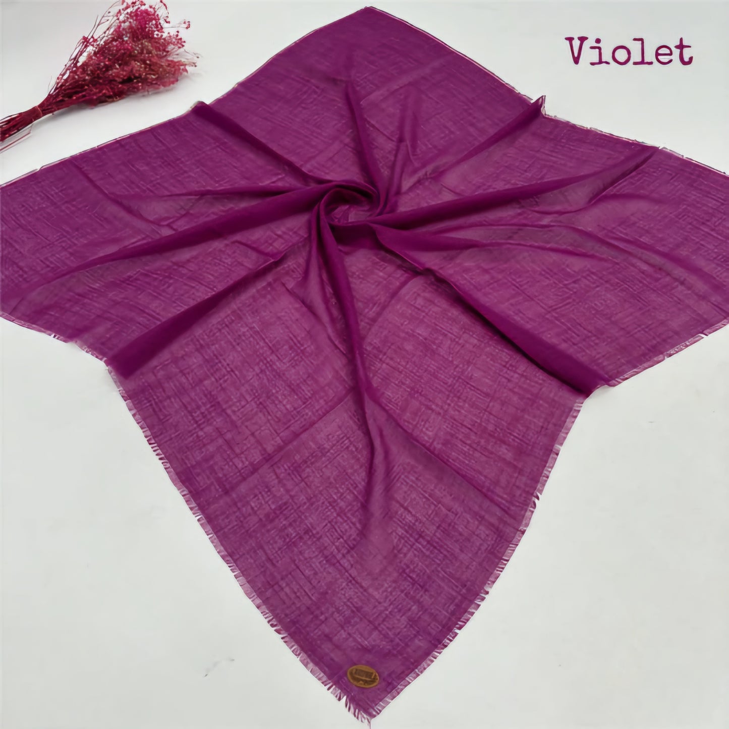 Düz renk Eşarp violet