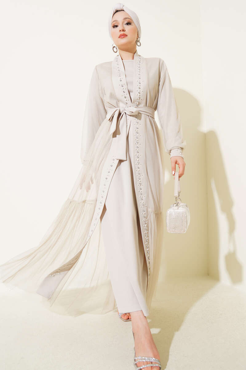 İncili Abaya Takım taş