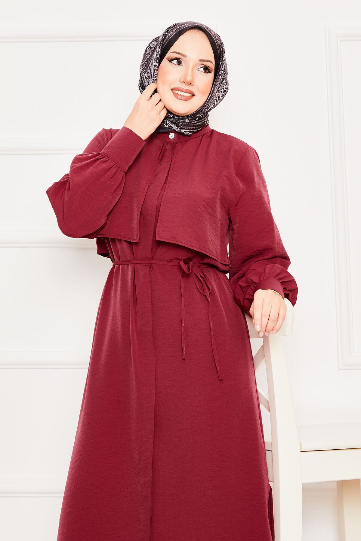 Bolero Görünümlü ikili Takım bordo